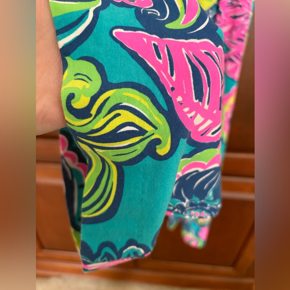 Lilly Pulitzer SAMPLE Georgia May Palazzo Pant Sea Blue Private Island Sz Small - Picture 4 of 10